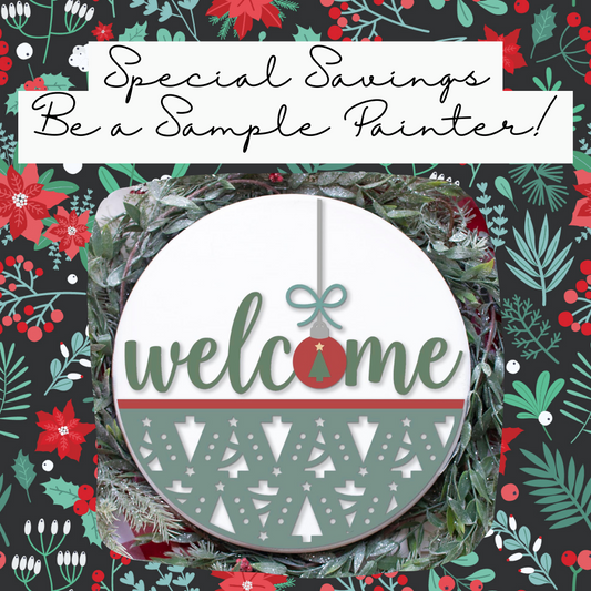 DIY Ornament & Tree welcome Door Hanger
