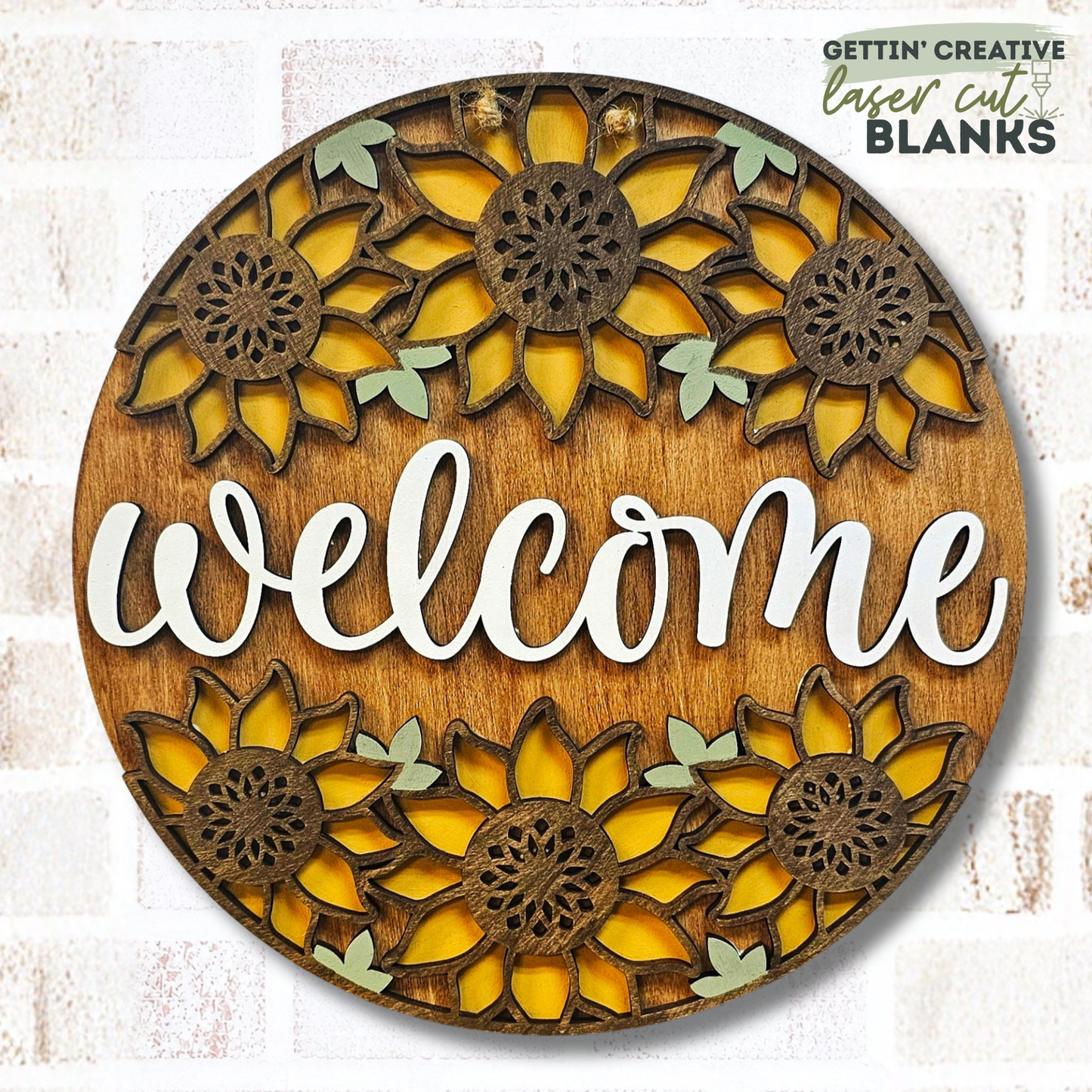 Welcome Sunflower Framing DH