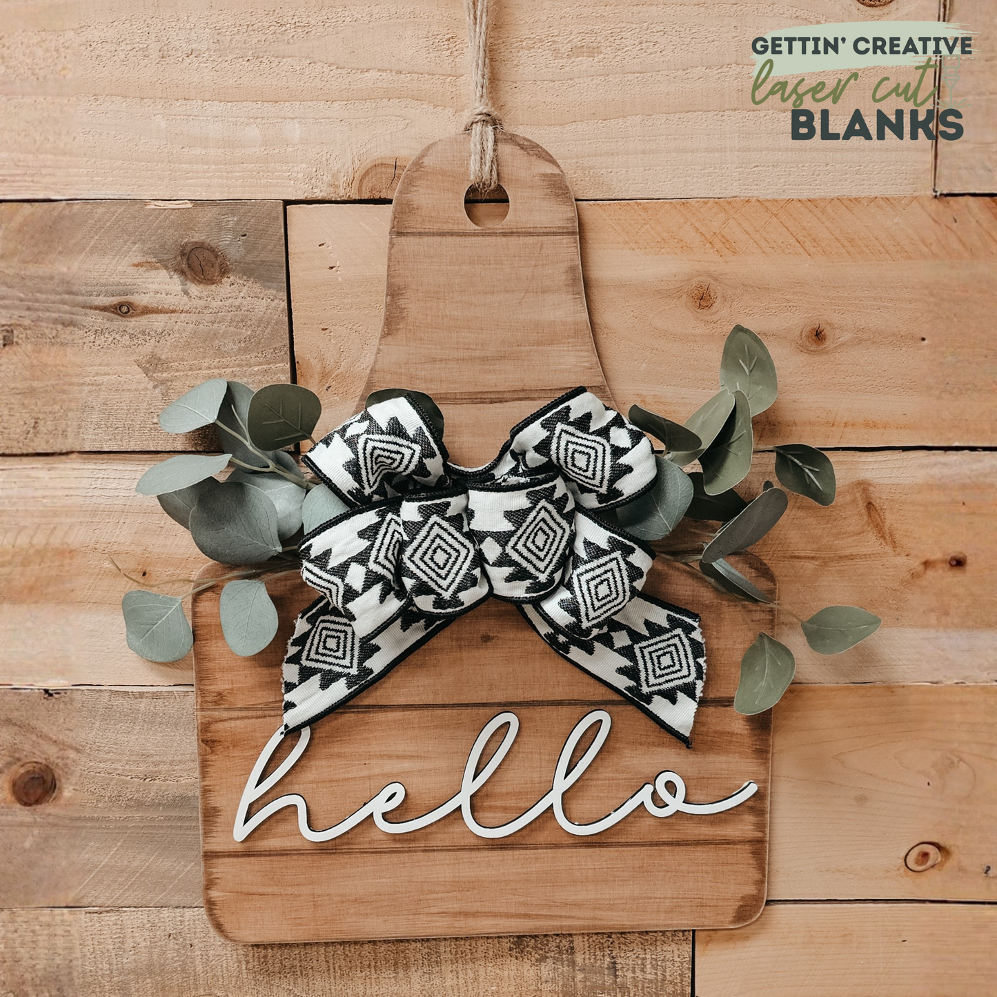 Hello Shiplap Ear Tag DH