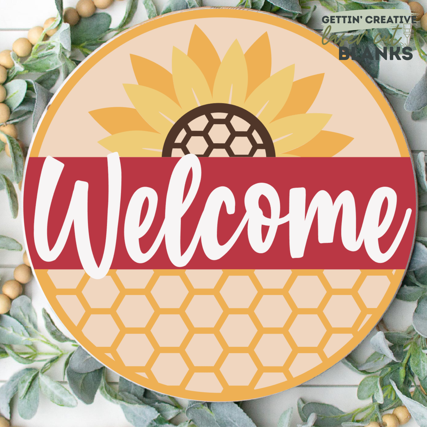 Welcome Sunflower + Chickenwire DH