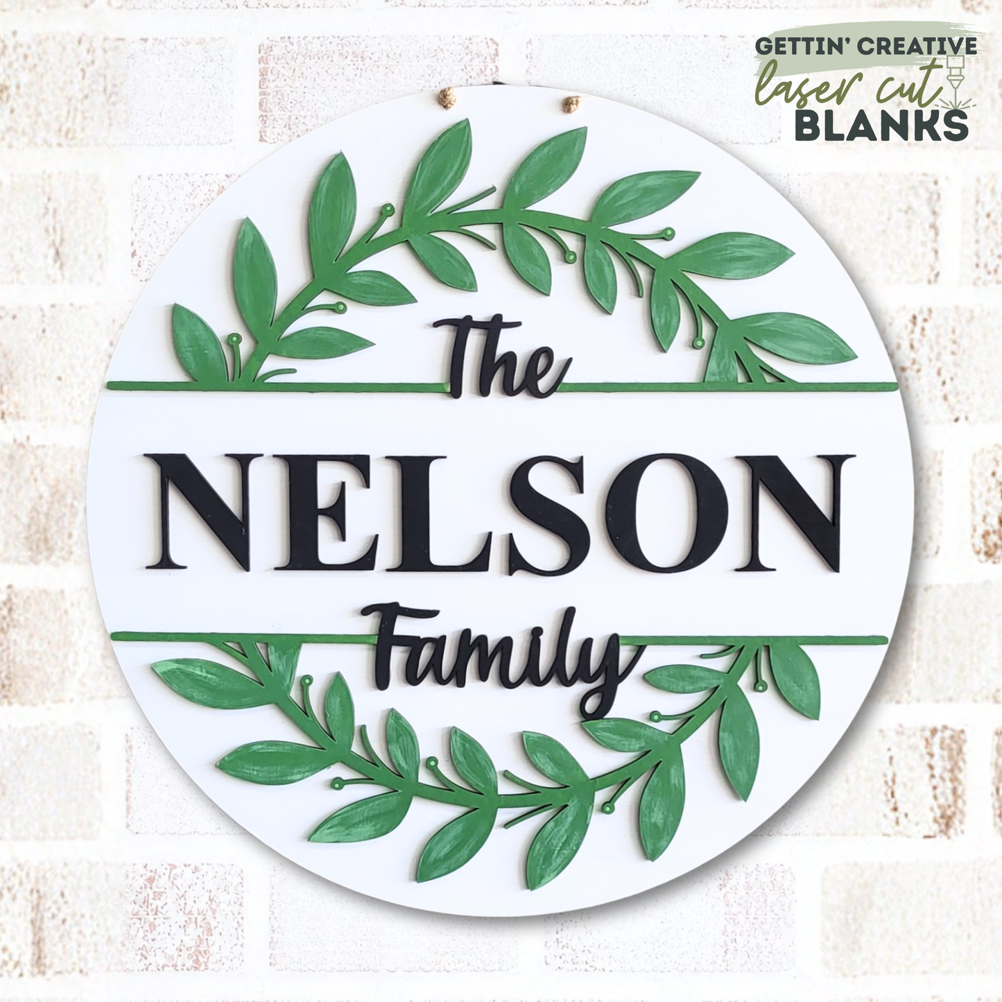 Wreath Last Name Personalized DH