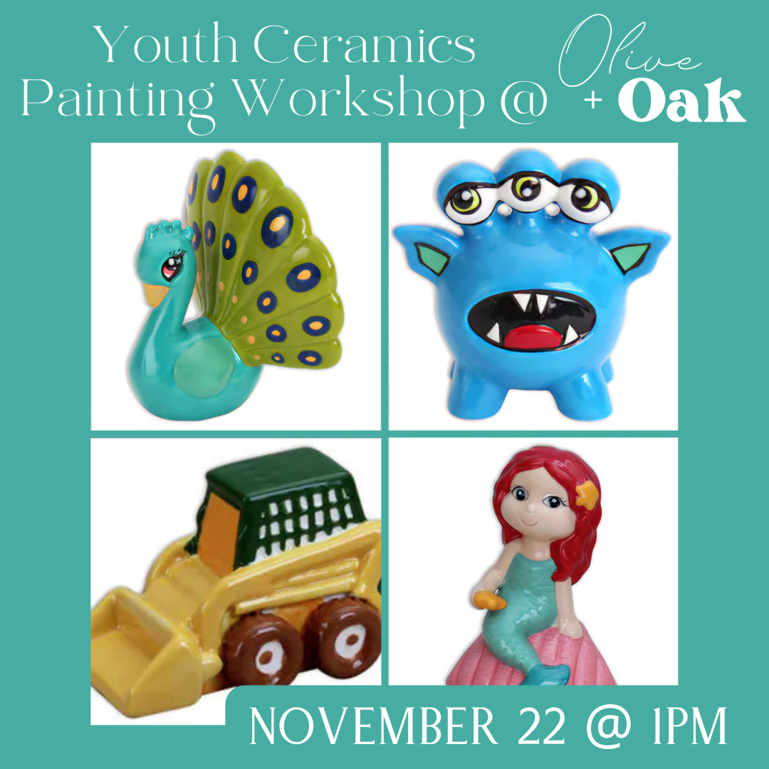 Youth Ceramic Painting Workshop - November 22 @ 1pm