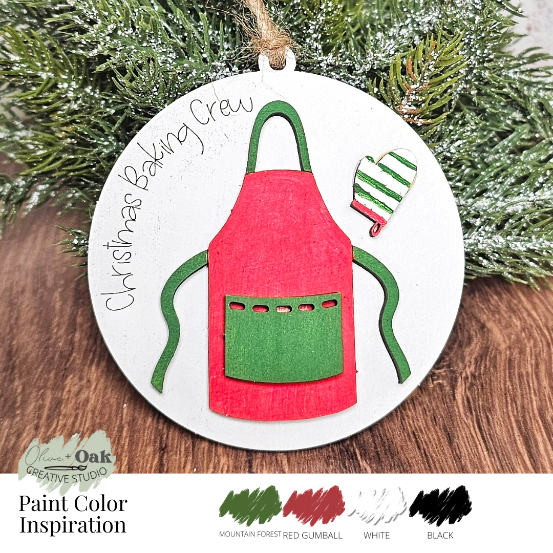 DIY Christmas Baking Crew Ornament