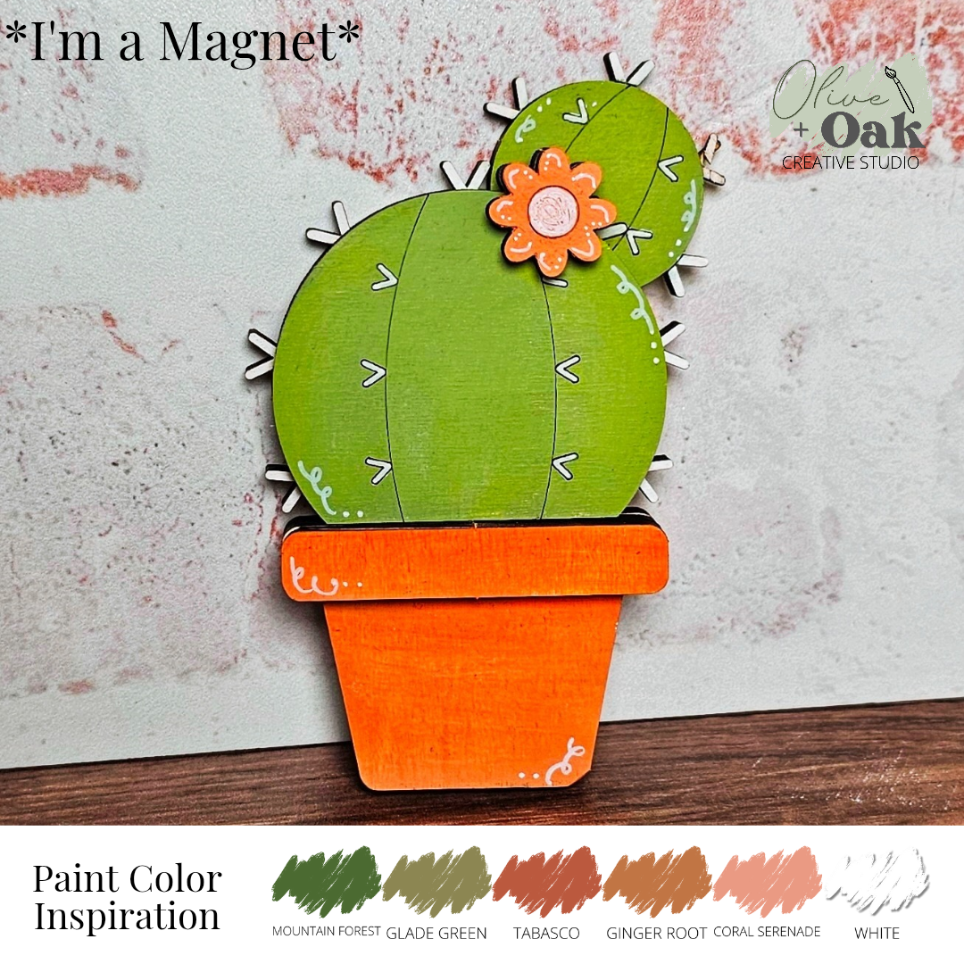 DIY Magnet Kit - Barrel Cactus