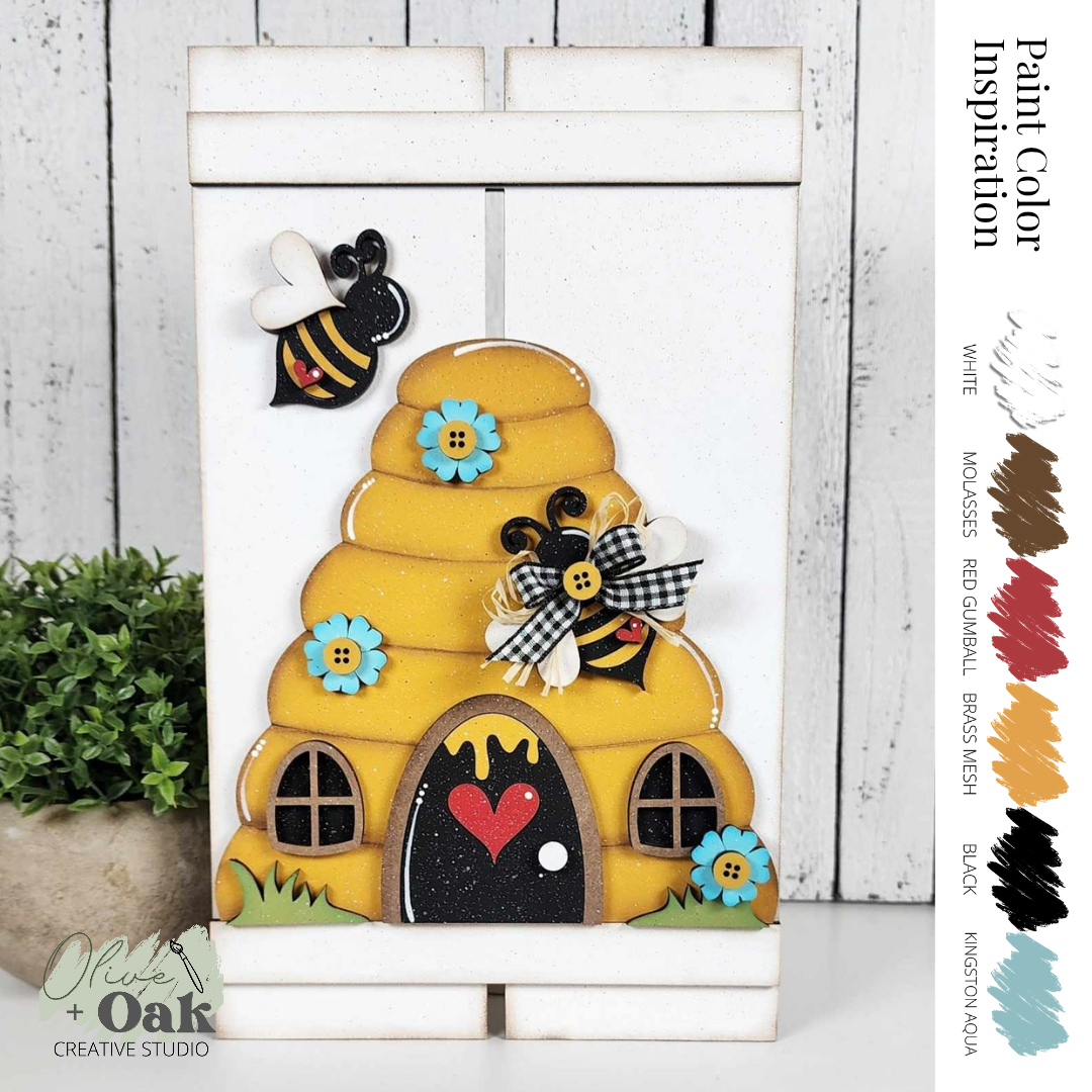 DIY Bee Hive Picket Sign