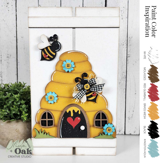 DIY Bee Hive Picket Sign