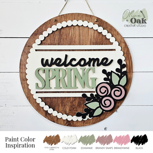 DIY Hello Spring Wreath Door Hanger