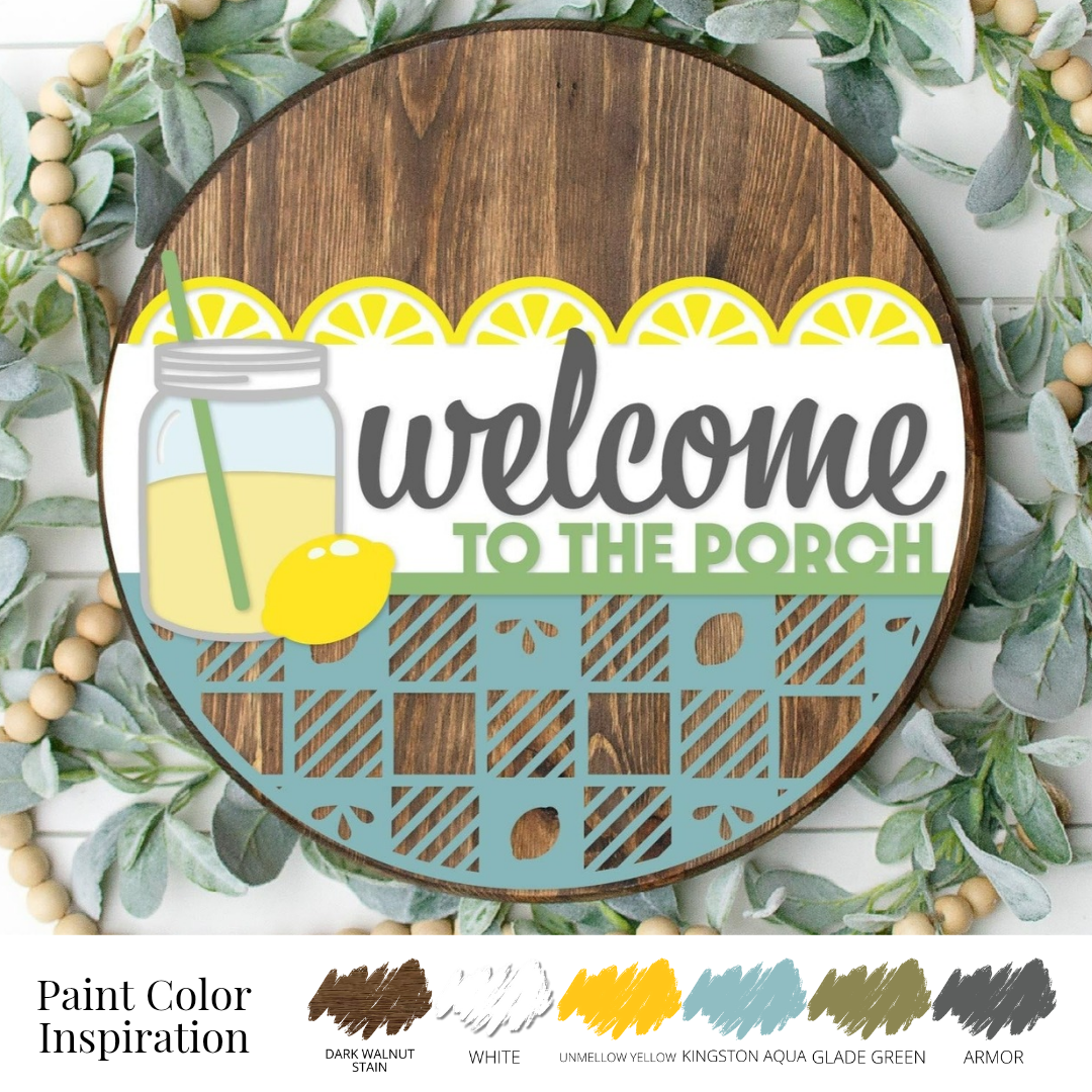 DIY Welcome to the Porch Door Hanger