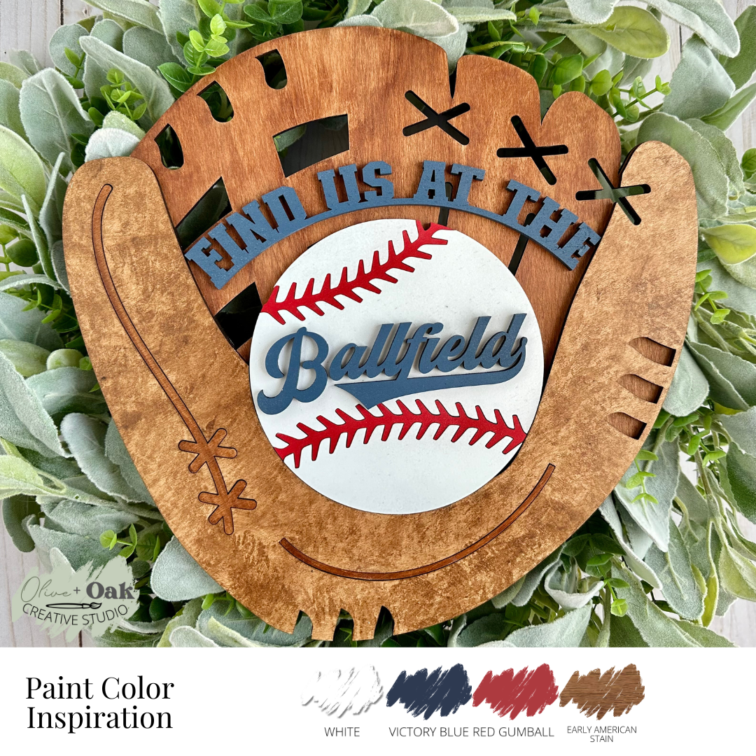 DIY At the Ballfield Glove Door Hanger