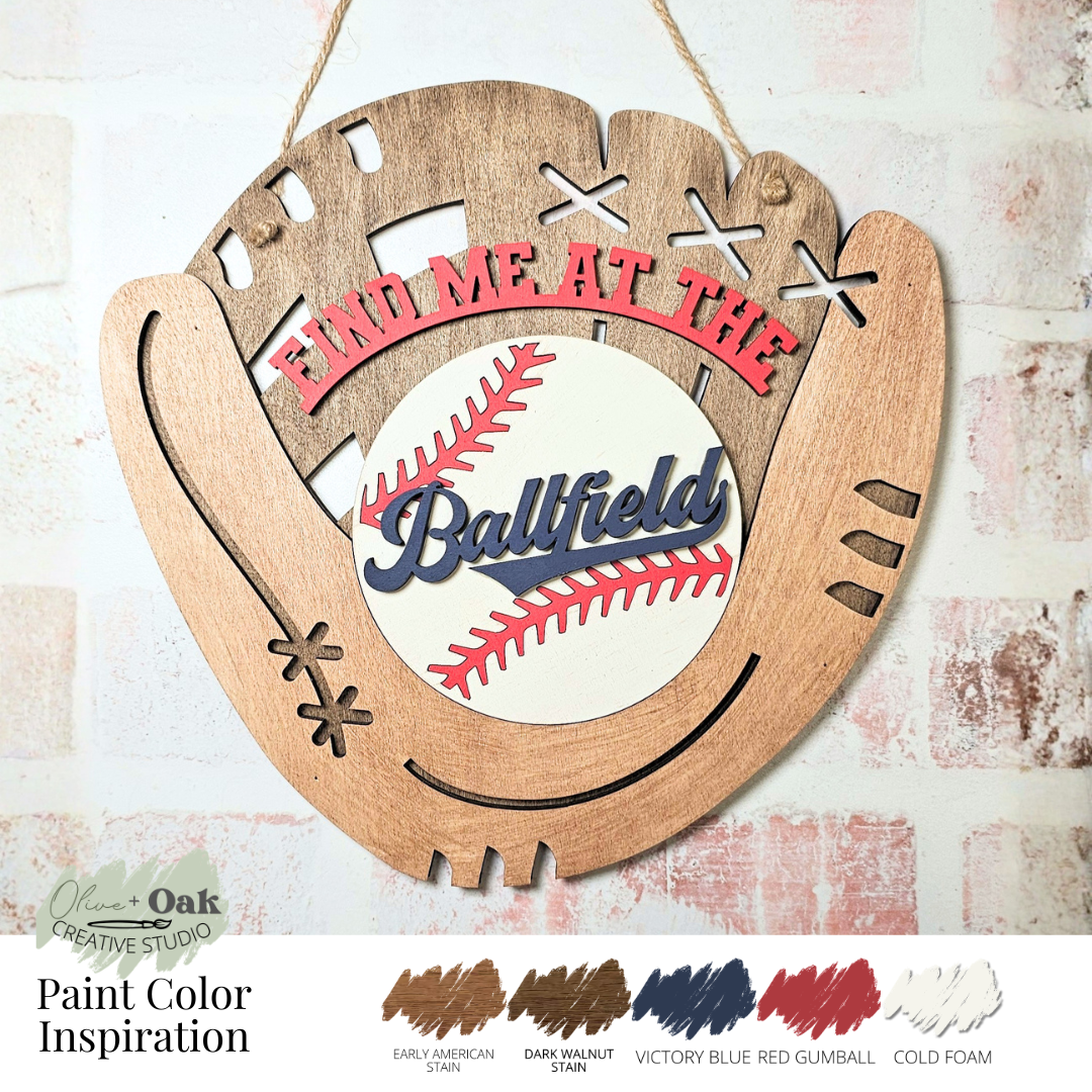 DIY Find Me at the Ballfield Glove Hanger
