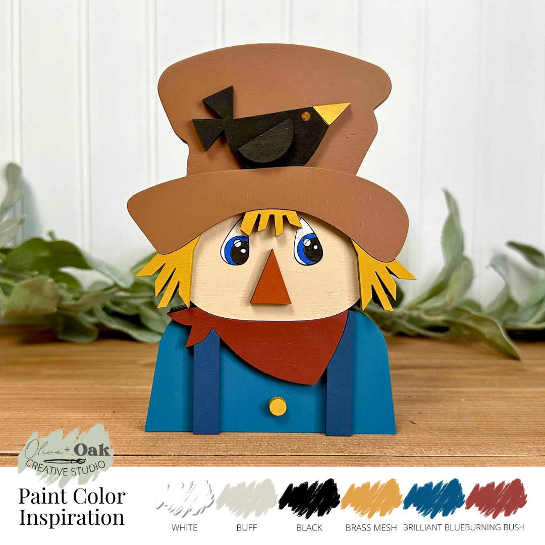 DIY Chunky Scarecrow Shelf Sitter