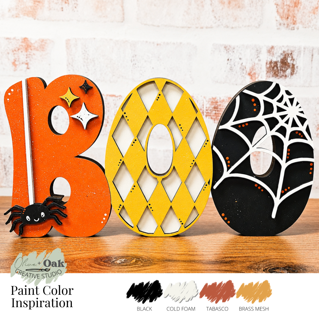 DIY Boo Letters Chunky Shelf Sitter