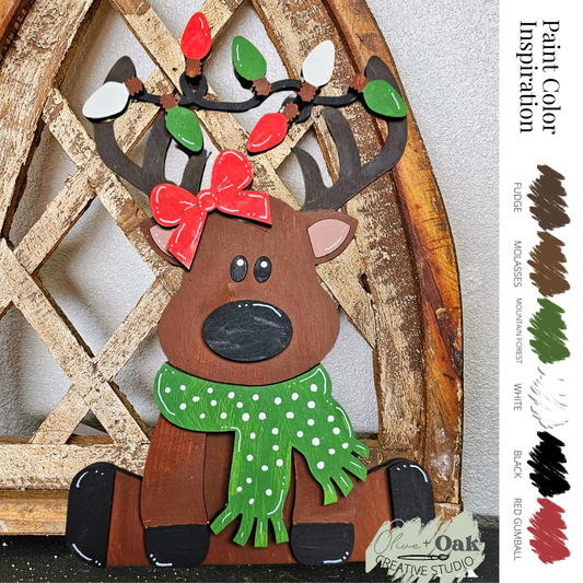 DIY Mini Miss Reindeer Shelf Sitter
