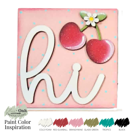 DIY Mini Cherry Square Tiles *Inserts ONLY*