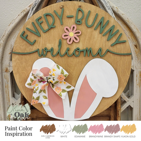 DIY Every Bunny Welcome Door Hanger
