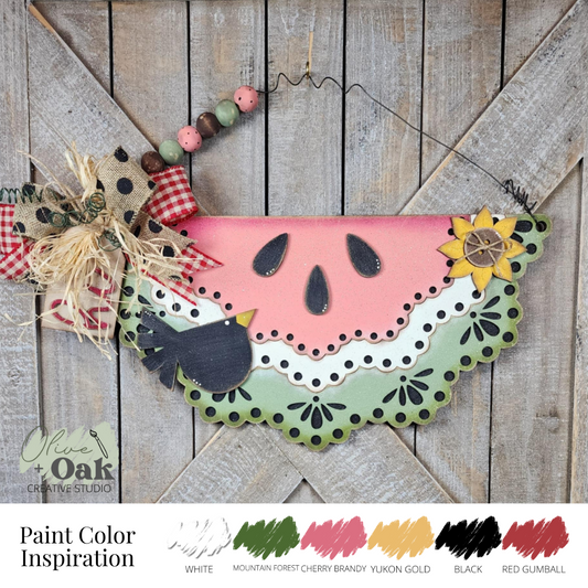 DIY Watermelon Slice Door Hanger