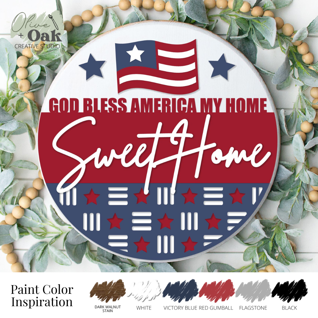 DIY God Bless MY Home Sweet Home Door Hanger