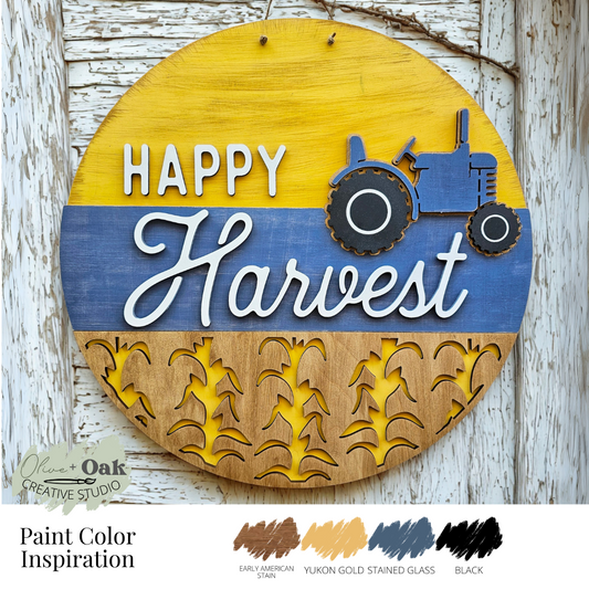 DIY Happy Harvest Tractor Door Hanger