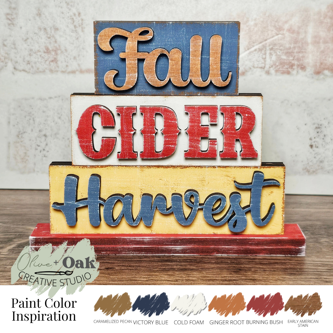 DIY Mini Fall Cider Harvest Shelf Sitter