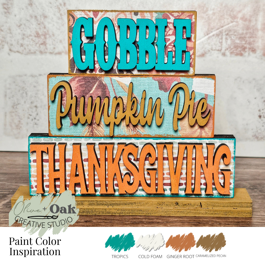 DIY Mini Gobble Thanksgiving Shelf Sitter