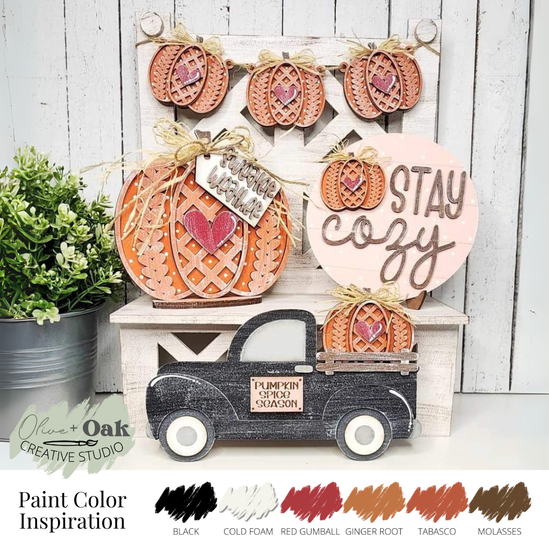 DIY Stay Cozy Tier Tray Set