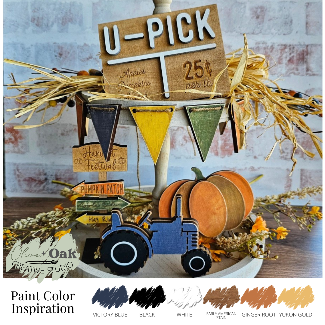 DIY Fall Harvest Tier Tray Set