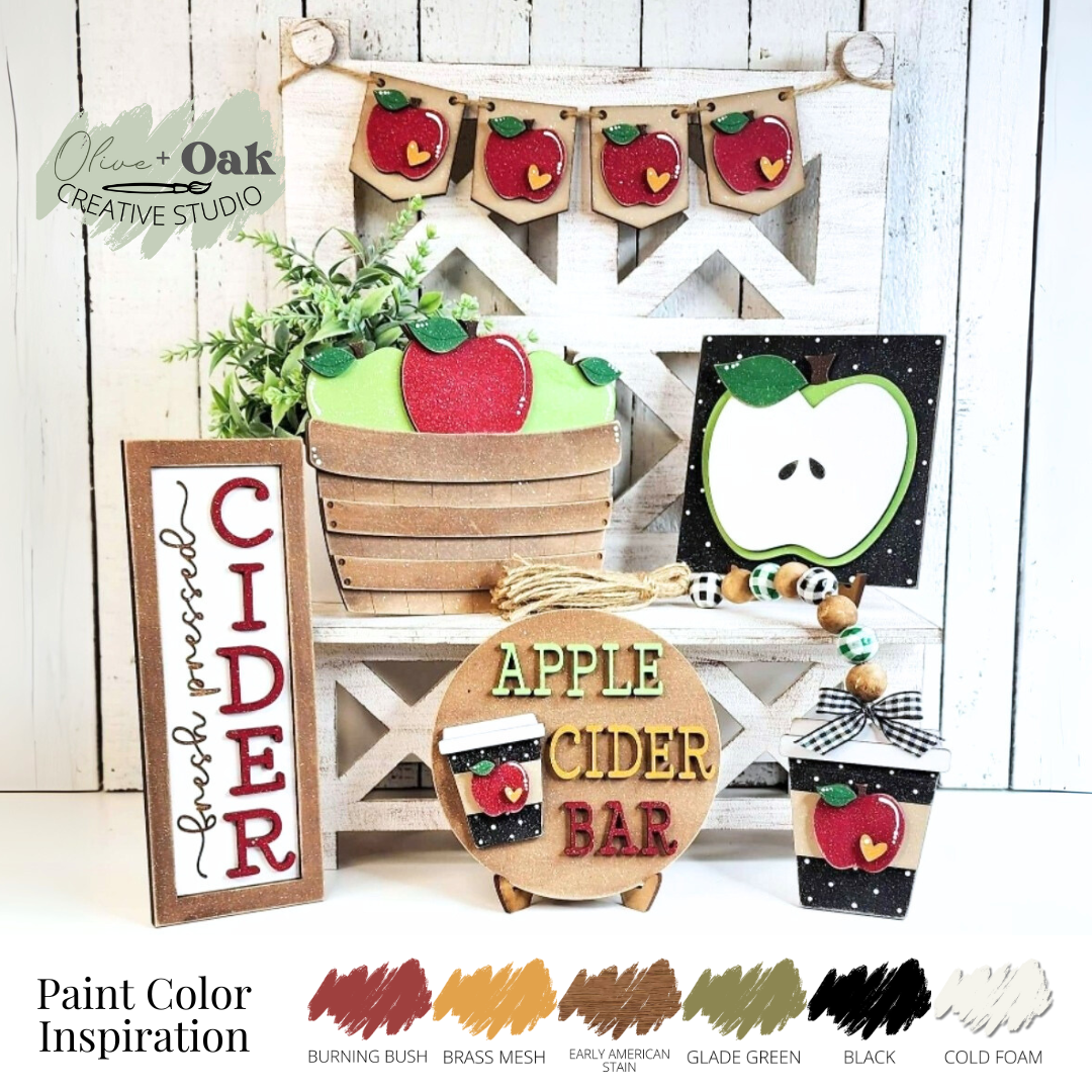 DIY Apple Cider Tier Tray Set