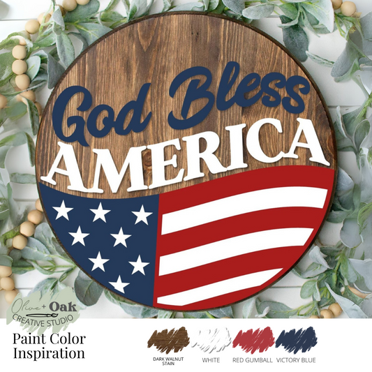 DIY God Bless America Door Hanger