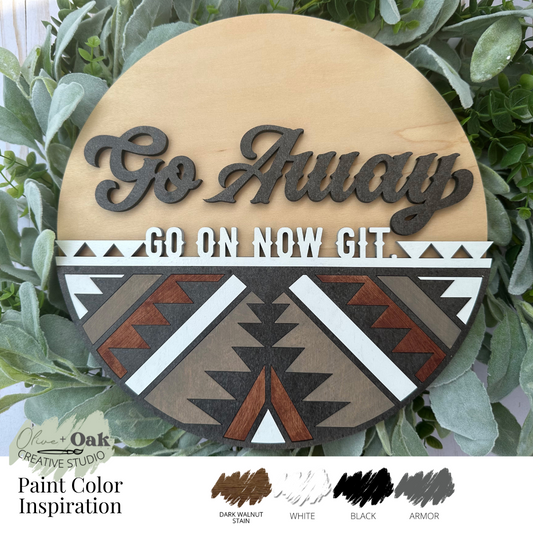 DIY Western Go Away Door Hanger