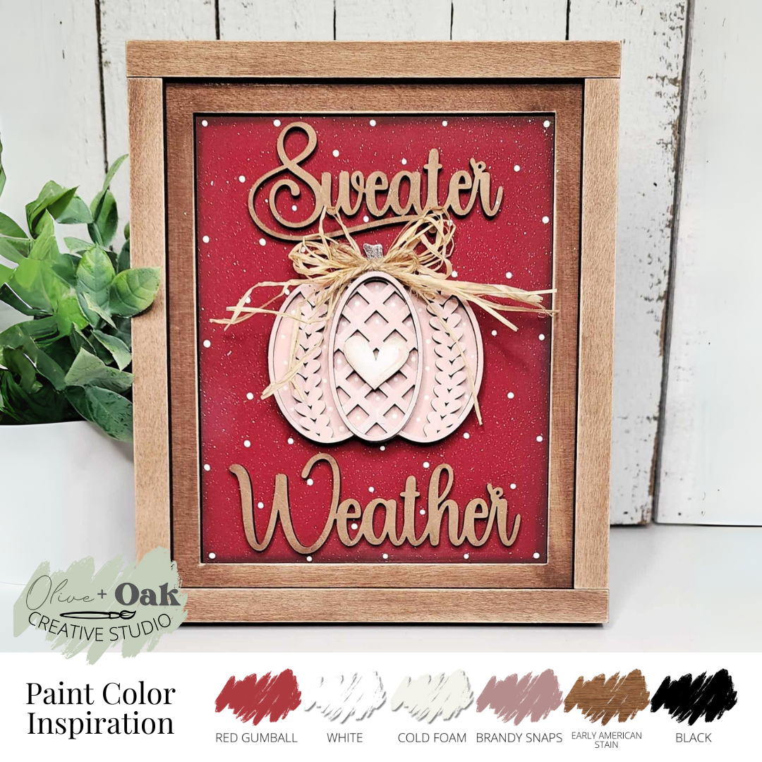DIY Sweater Weather Mini Sign *Insert ONLY*