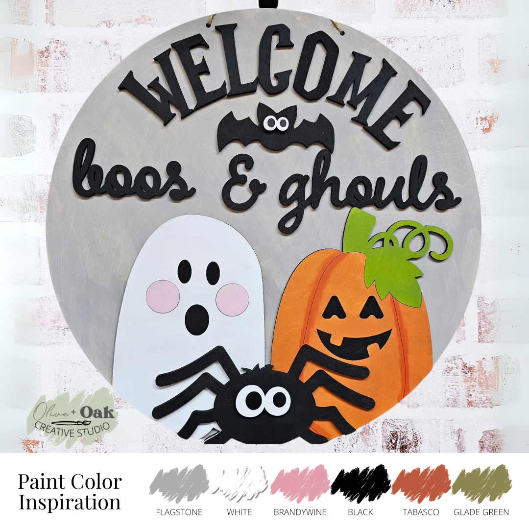 DIY Boos & Ghouls Door Hanger