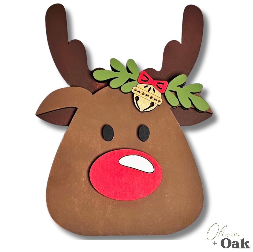 DIY Mini Reindeer Shelf Sitter