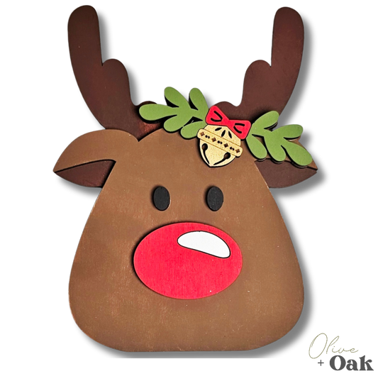 DIY Mini Reindeer Shelf Sitter