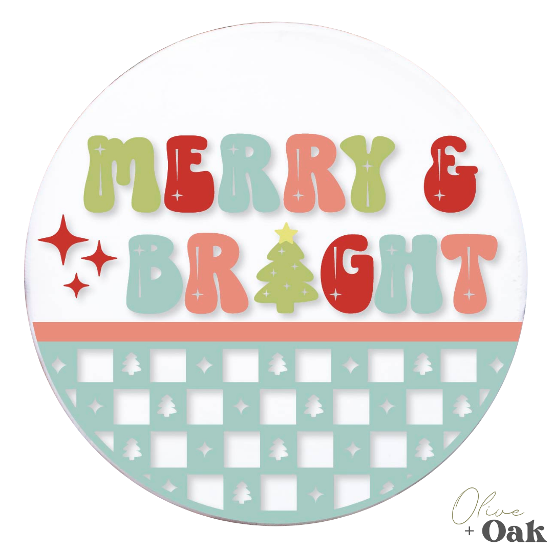 DIY Groovy Merry & Bright Candy Corn Door Hanger