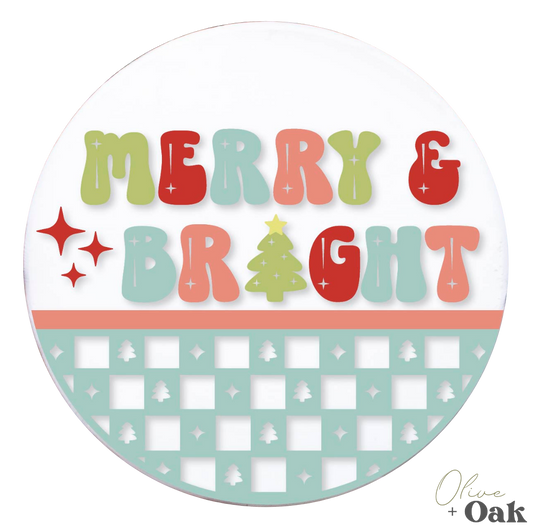 DIY Groovy Merry & Bright Candy Corn Door Hanger