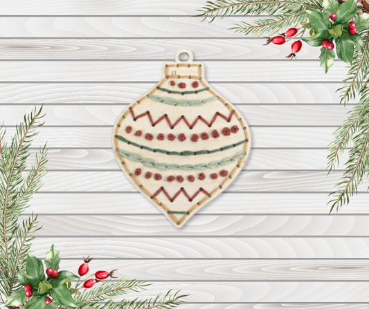 Wood Embroidery Kit - Ornament 3