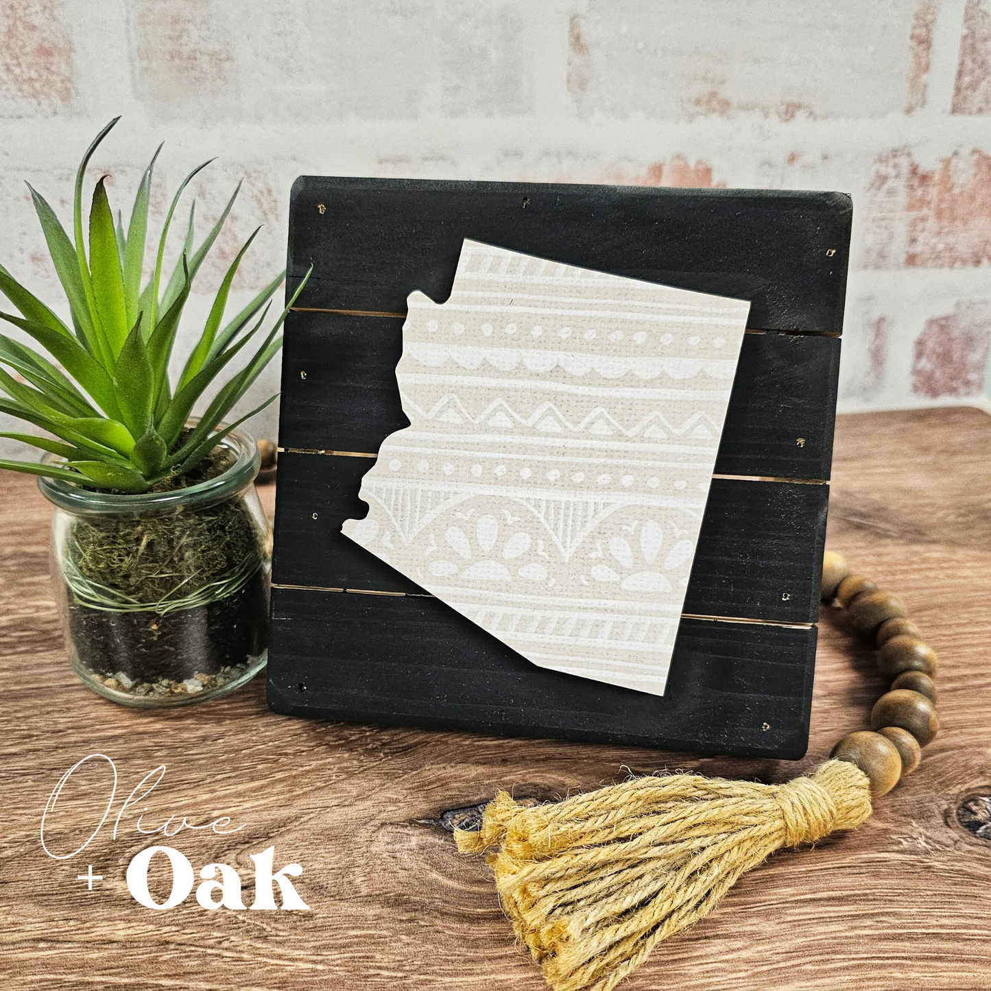 Linen + Lace Arizona - Black Slat Box Sign