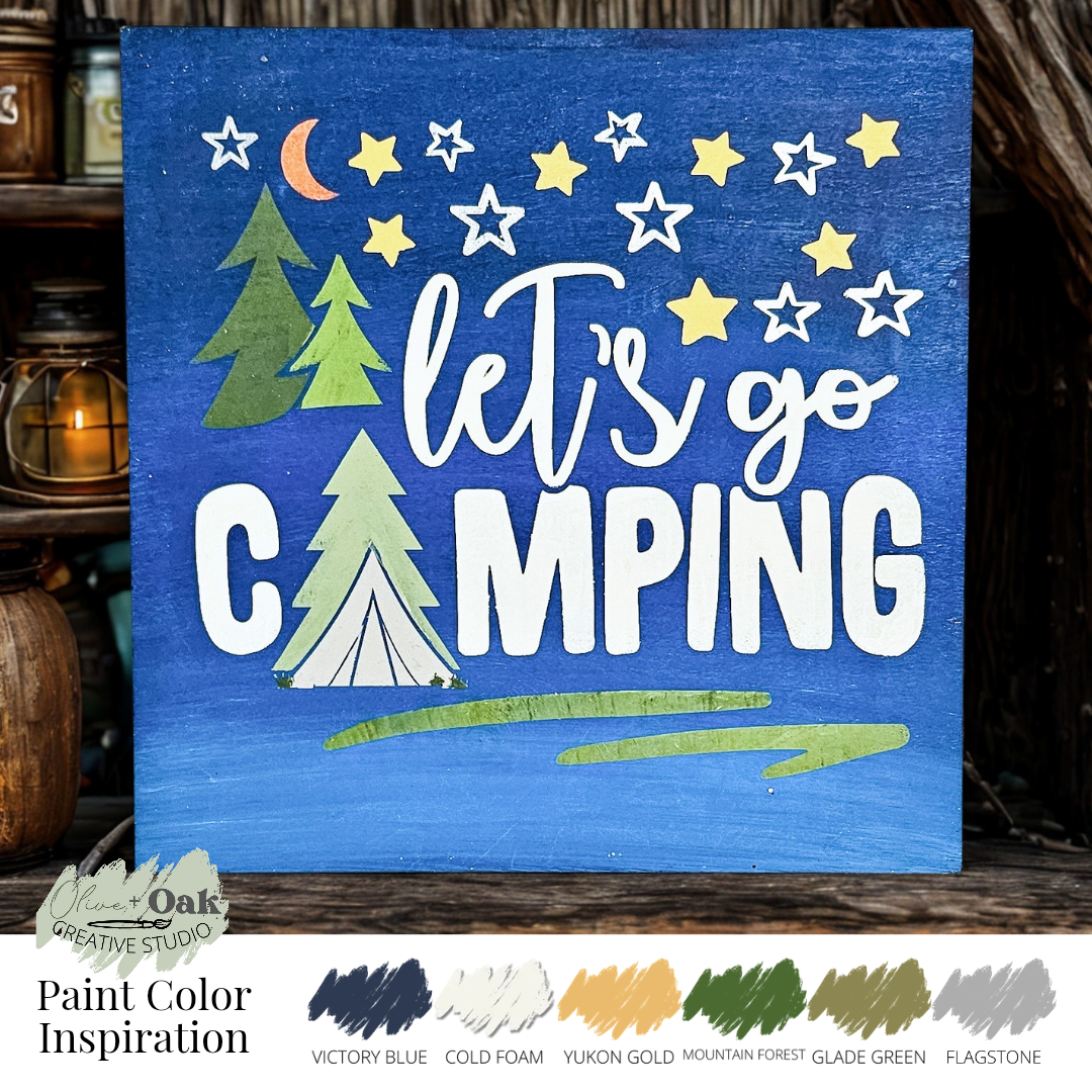 DIY Let's Go Camping Sign