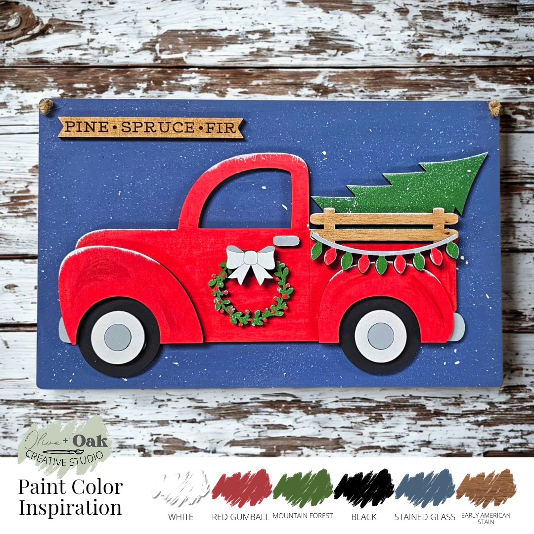 DIY Tree Farm Truck Hanging Sign