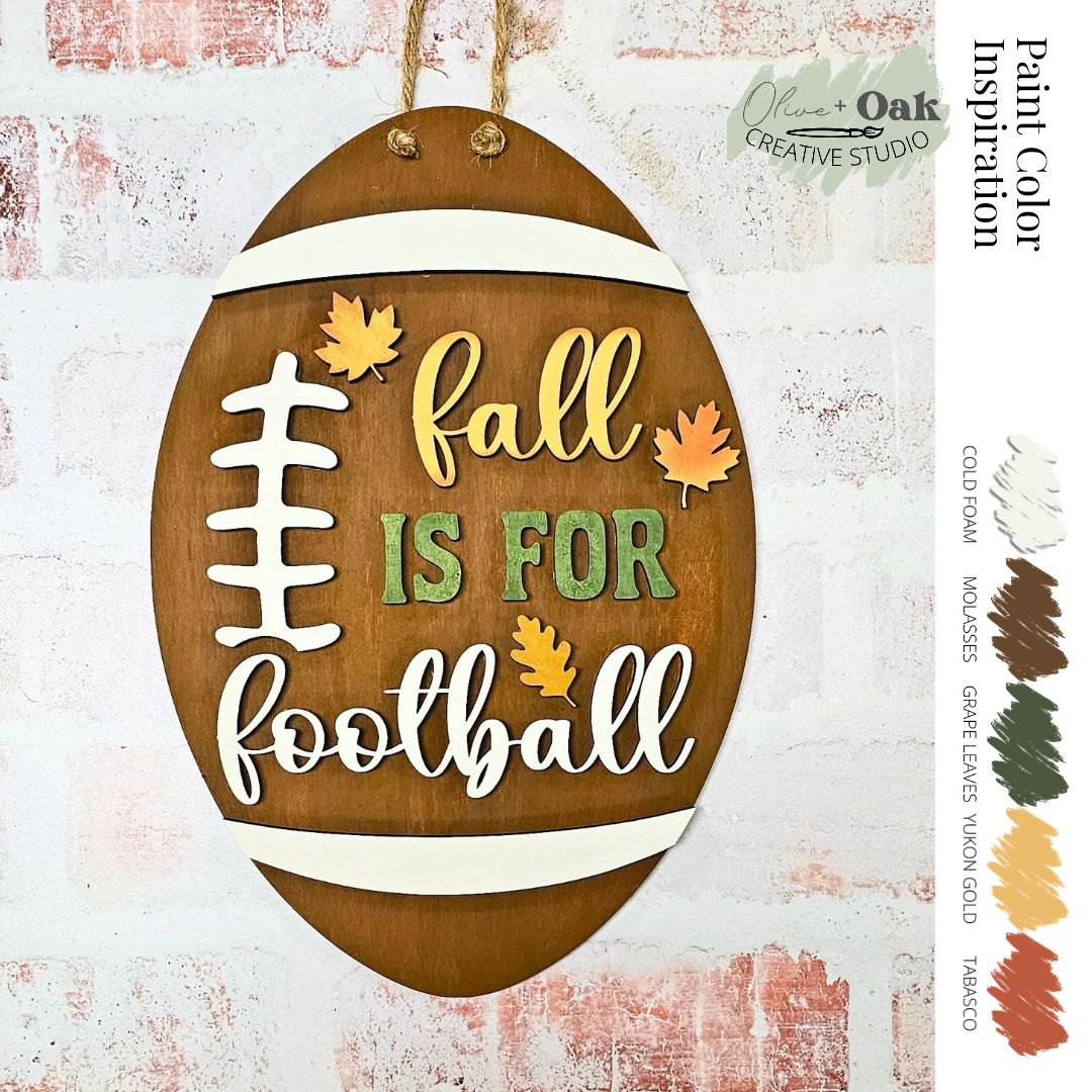 DIY Fall is for Football Shape Door Hanger