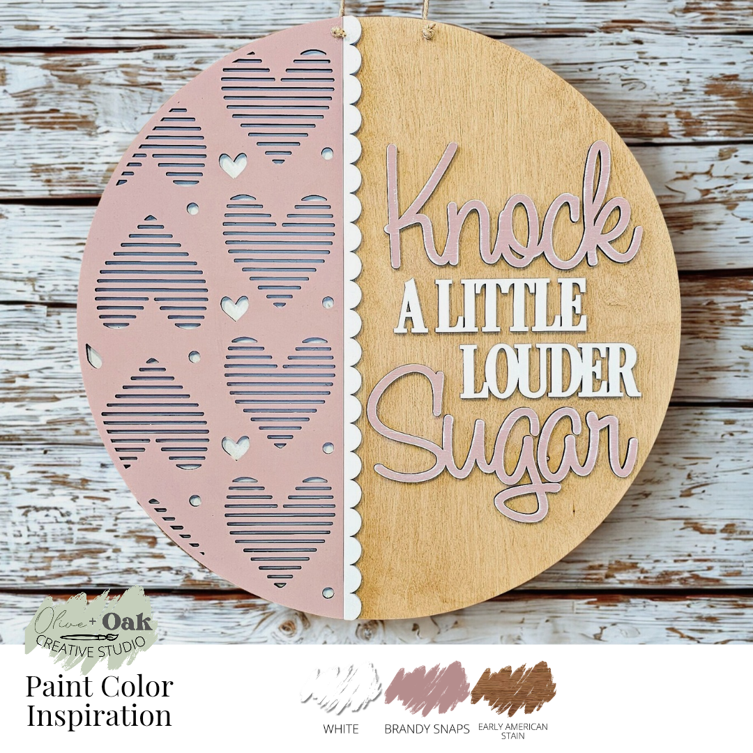 DIY Knock A Little Louder Sugar Door Hanger