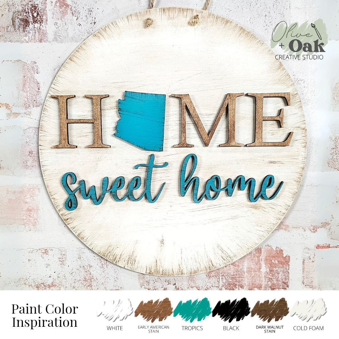 DIY Home Sweet Home Arizona Door Hanger