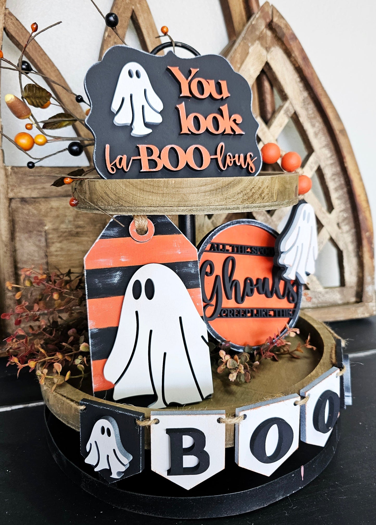 DIY Fa-BOO-lous Tier Tray Set