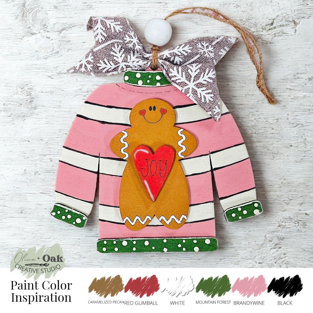 DIY Gingerbread Man Christmas Sweater Ornament