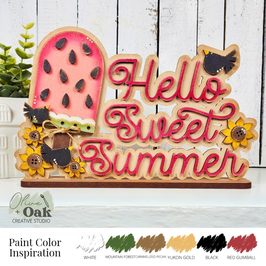 DIY Sweet Summer Watermelon Shelf Sitter