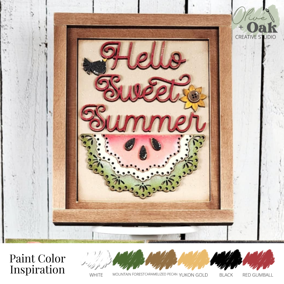 DIY Watermelon Sweet Summer Mini Sign *Insert ONLY*