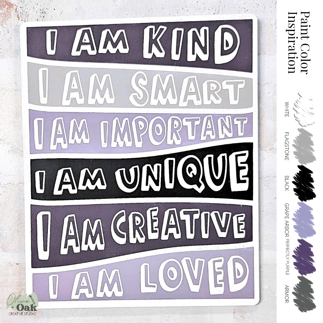 DIY I Am Bold Affirmations Sign