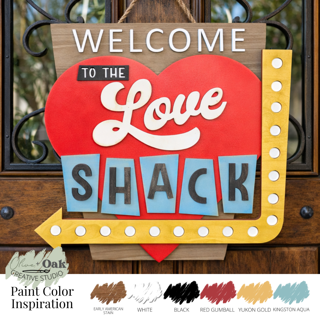 DIY Love Shack Arrow Door Hanger