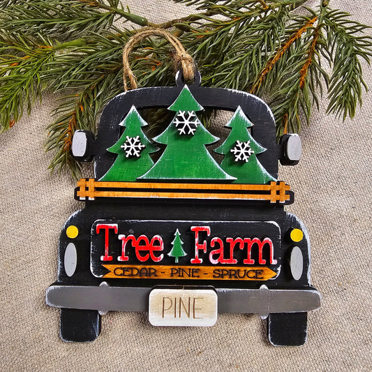 DIY Kit Tree Farm Truck Ornament