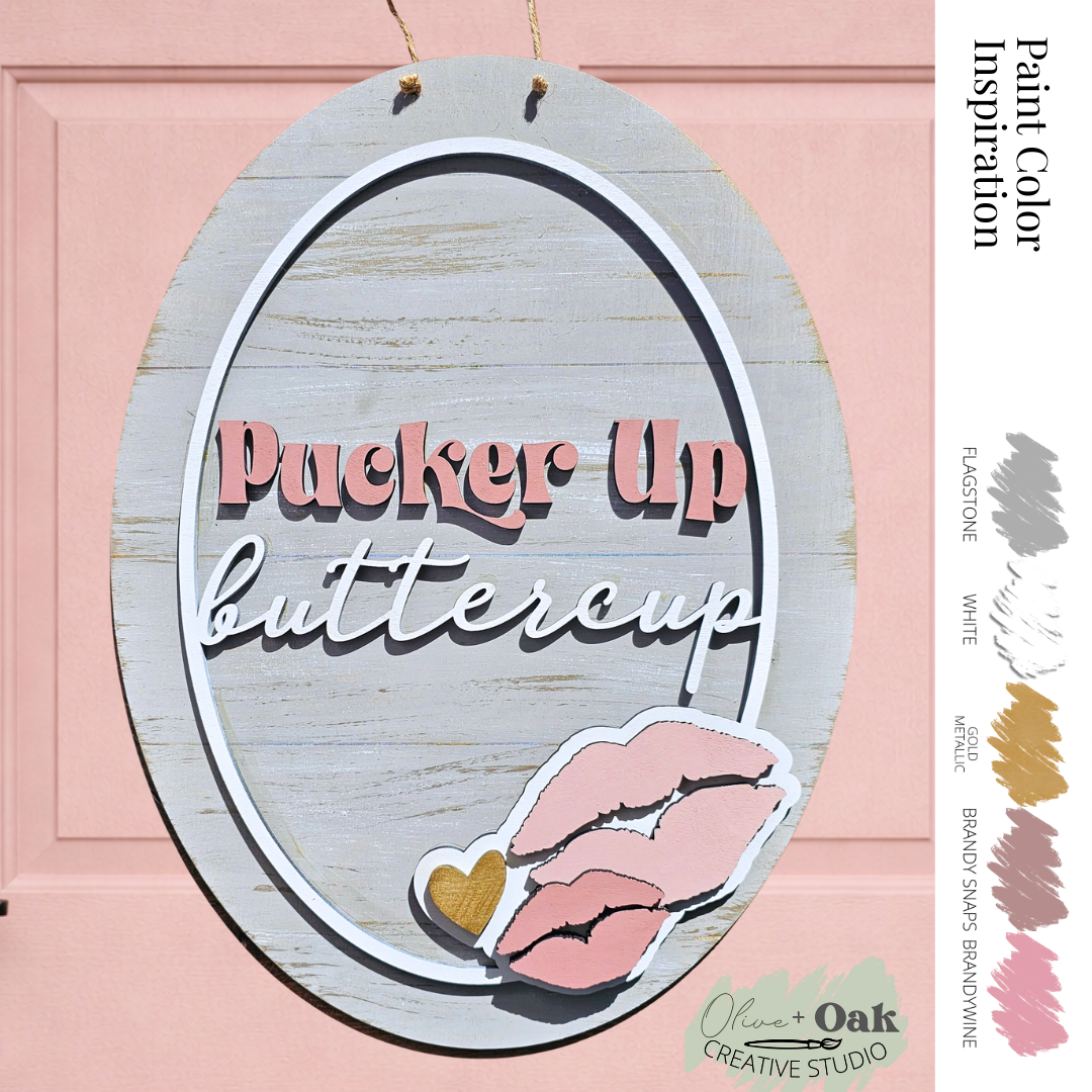 DIY Pucker-Up Buttercup Door Hanger